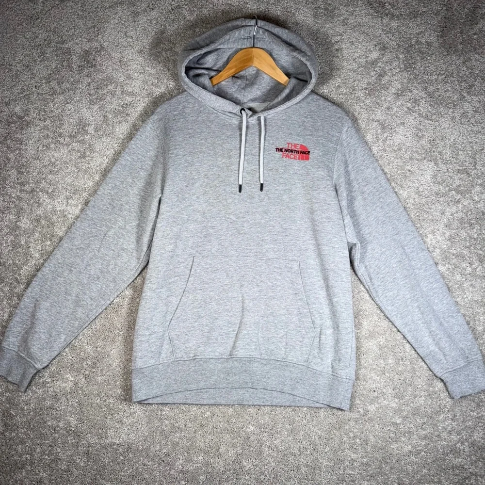The North Face‎ Men's S Hoodie Pullover Gray Logo Casual Pullover Sweatshirt